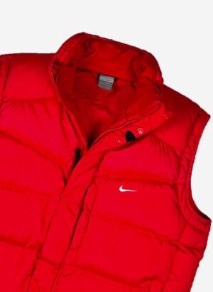 Vintage Y2K Nike Puffer Weste rot