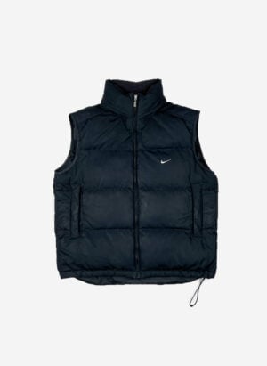 Vintage Y2K Nike Puffer Weste schwarz