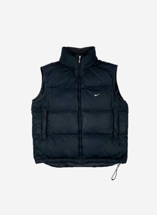 Vintage Y2K Nike Puffer Weste schwarz