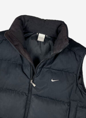 Vintage Y2K Nike Puffer Weste schwarz