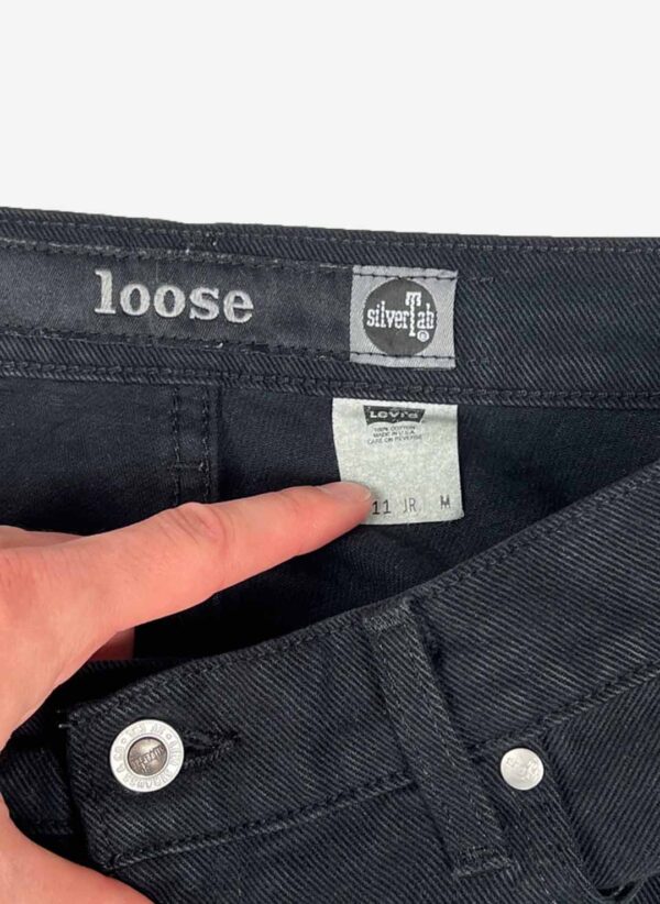 Vintage 90s Levi's Silvertab Jeans schwarz – Bild 5