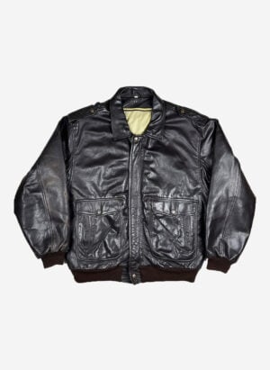 Vintage Scott Aviator Lederjacke dunkelbraun
