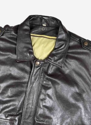 Vintage Scott Aviator Lederjacke dunkelbraun