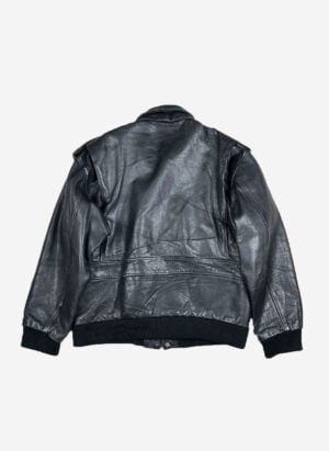 Vintage Aviator Lederjacke schwarz