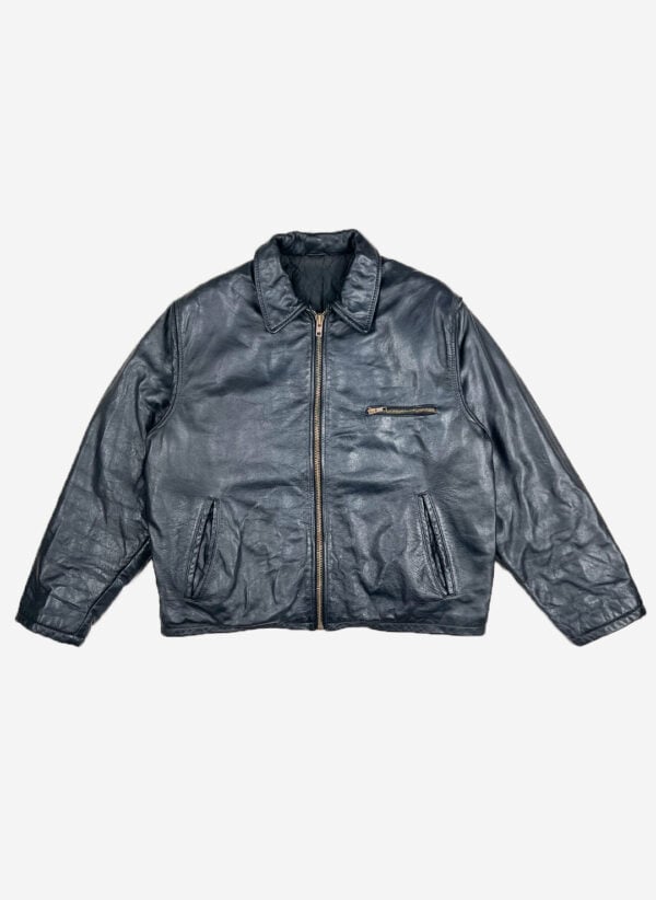 Vintage Modapel Lederjacke schwarz