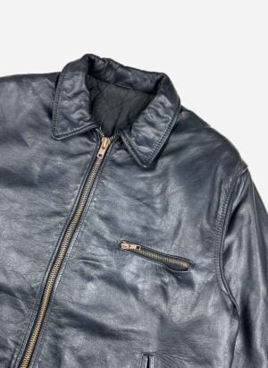 Vintage Modapel Lederjacke schwarz