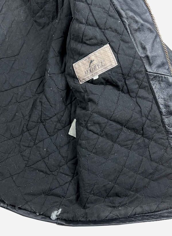 Vintage Modapel Lederjacke schwarz – Bild 5