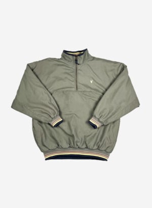 Vintage Lyle & Scott Half-Zip Pullover Jacke oliv