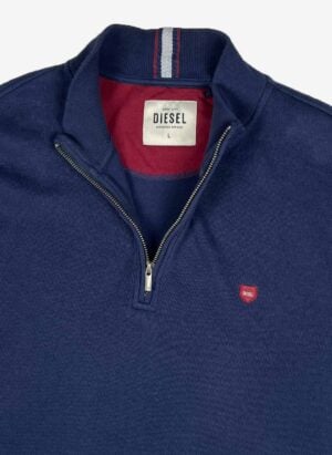 Diesel Half-Zip Sweater navy