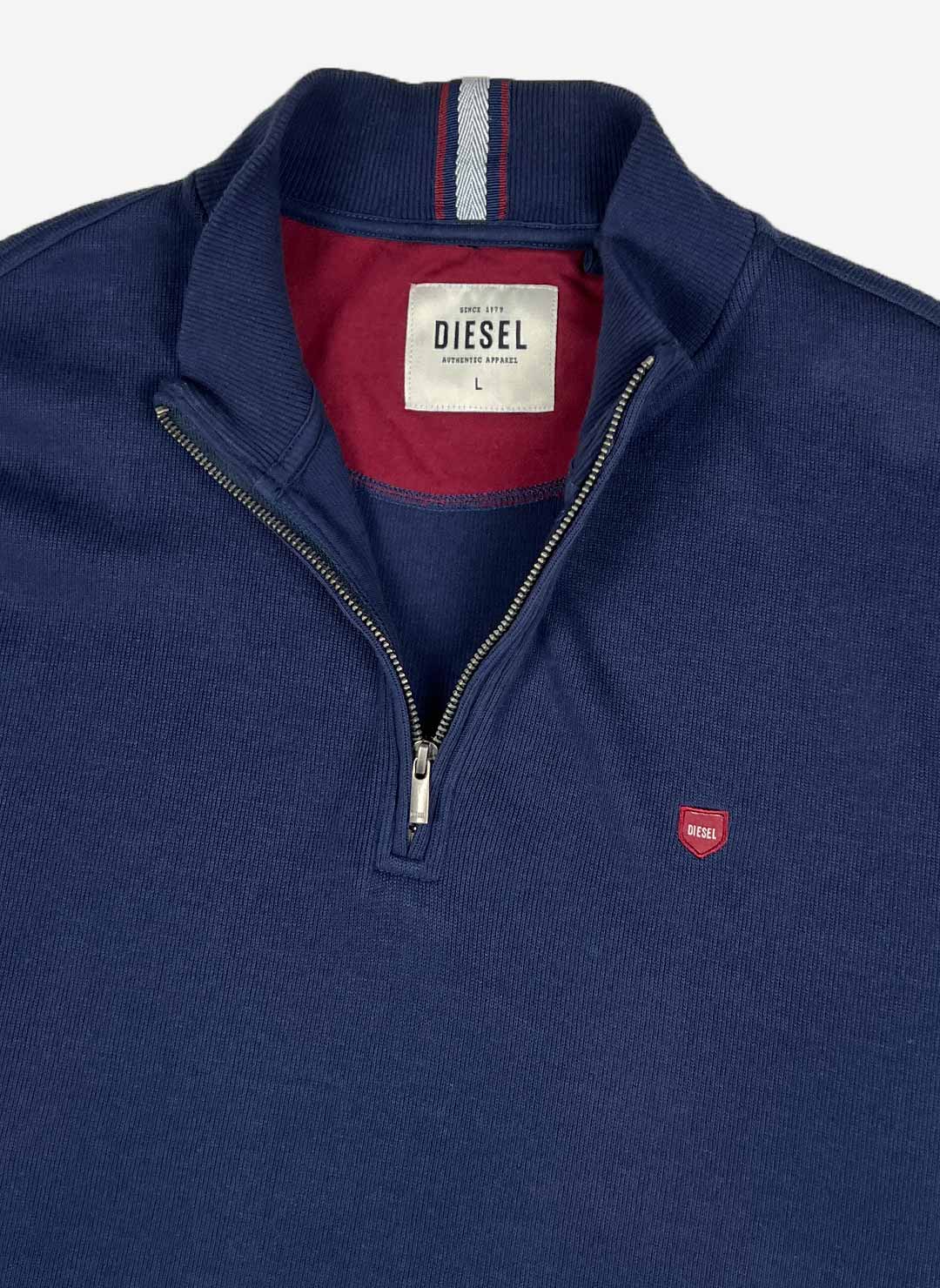 Diesel Half-Zip Sweater navy – Bild 2