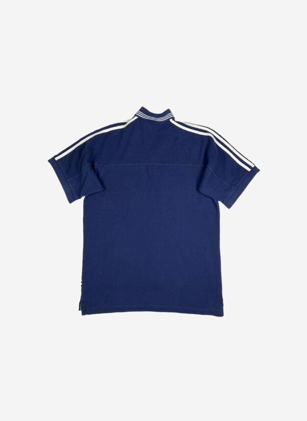 Vintage Adidas '99 Poloshirt blau – Bild 3