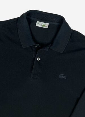 Vintage Chemise Lacoste Longsleeve Poloshirt schwarz