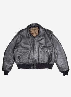 Vintage Schott heavy Aviator Lederjacke dunkelbraun