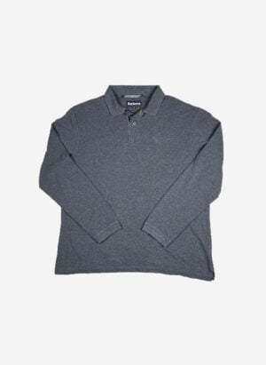 Barbour Longsleeve Poloshirt grau
