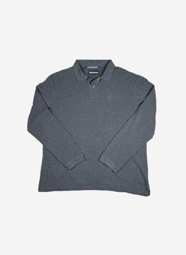Barbour Longsleeve Poloshirt grau