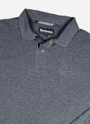 Barbour Longsleeve Poloshirt grau