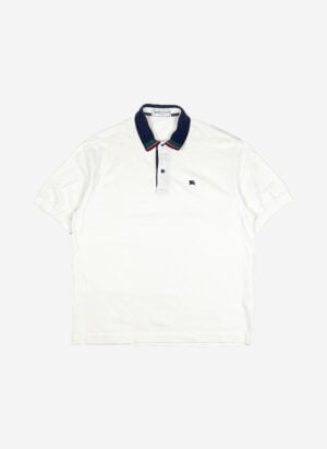 Vintage 90s Burberry Poloshirt weiß