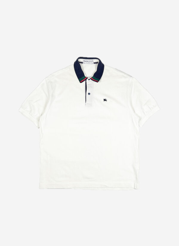 Vintage 90s Burberry Poloshirt weiß