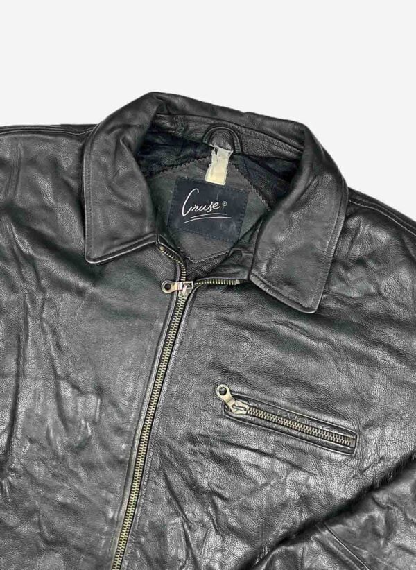 Vintage Lederjacke Cruse schwarz – Bild 2