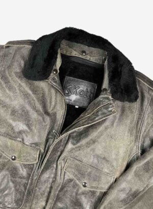 Vintage Skott heavy Lederjacke gefüttert