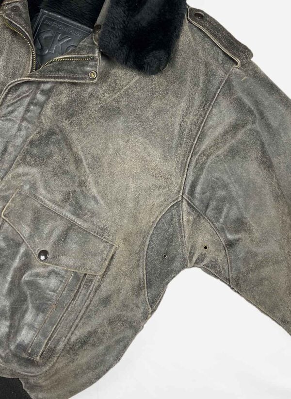 Vintage Skott heavy Lederjacke gefüttert – Bild 4