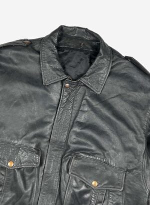 Vintage Aviator Lederjacke schwarz