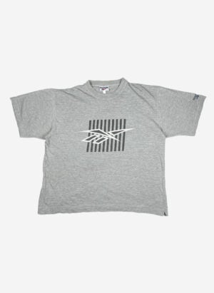 Vintage 90s Reebok T-Shirt grau boxy