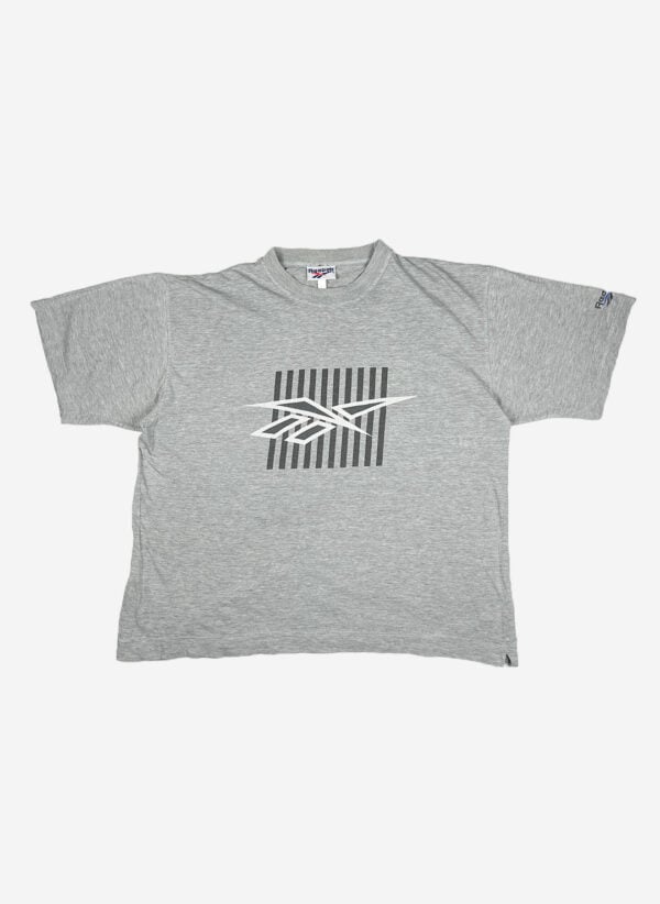 Vintage 90s Reebok T-Shirt grau boxy