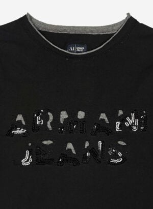 Vintage Armani Jeans Pailletten slim T-Shirt