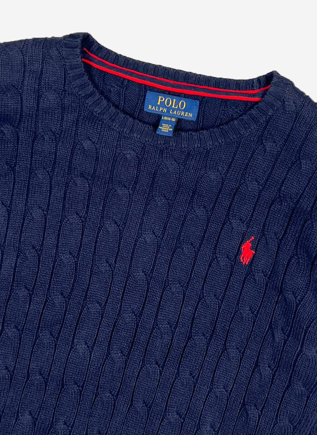 Polo Ralph Lauren Cable Strickpullover navy – Bild 2