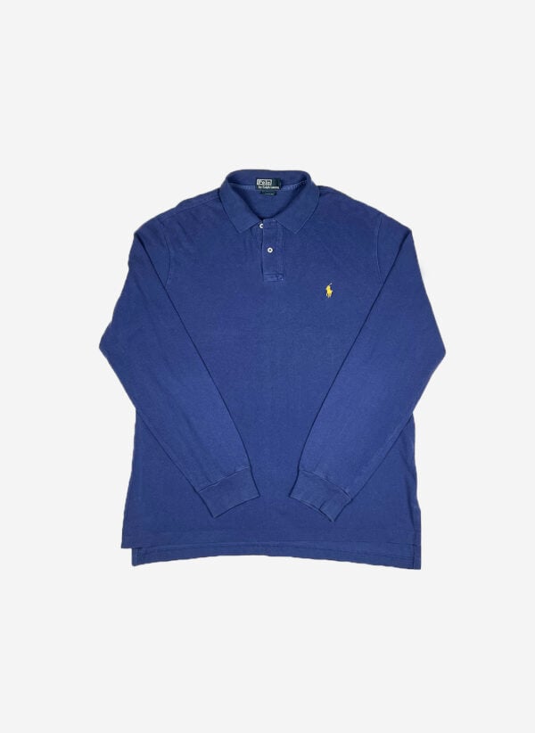Vintage Polo Ralph Lauren Longsleeve Poloshirt blau