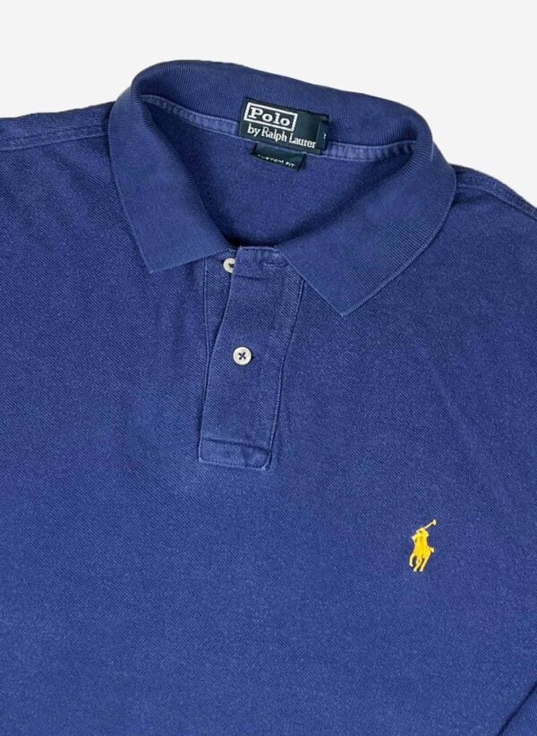 Vintage Polo Ralph Lauren Longsleeve Poloshirt blau – Bild 2