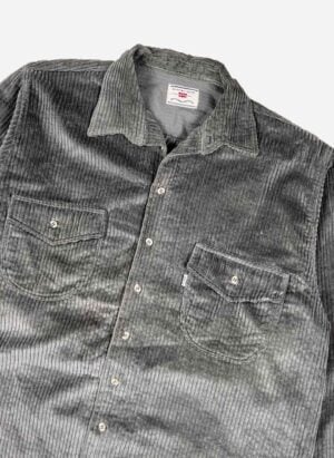 Vintage 90s Levi’s Cordhemd grau