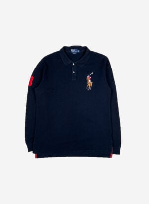 Vintage Polo Ralph Lauren Big Pony Longsleeve schwarz
