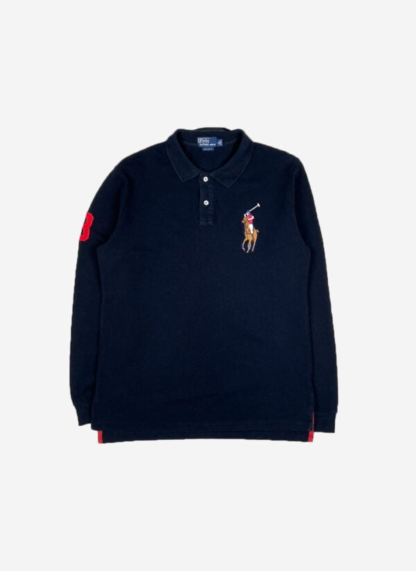 Vintage Polo Ralph Lauren Big Pony Longsleeve schwarz