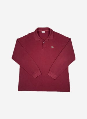 Vintage Lacoste Longsleeve Poloshirt rot