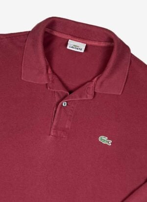 Vintage Lacoste Longsleeve Poloshirt rot