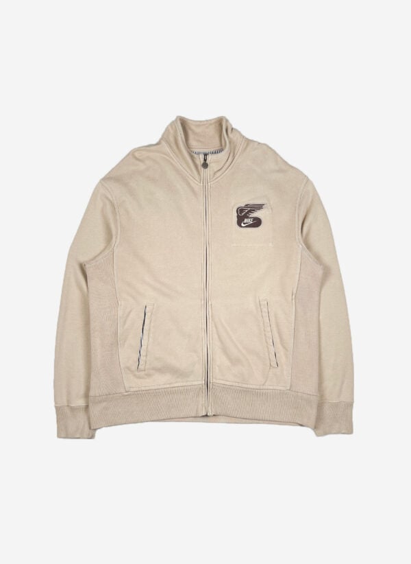 Vintage Nike Y2K Track & Field Zipper beige