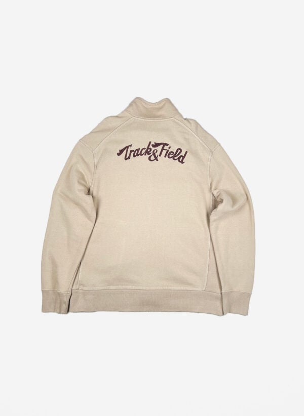 Vintage Nike Y2K Track & Field Zipper beige – Bild 3