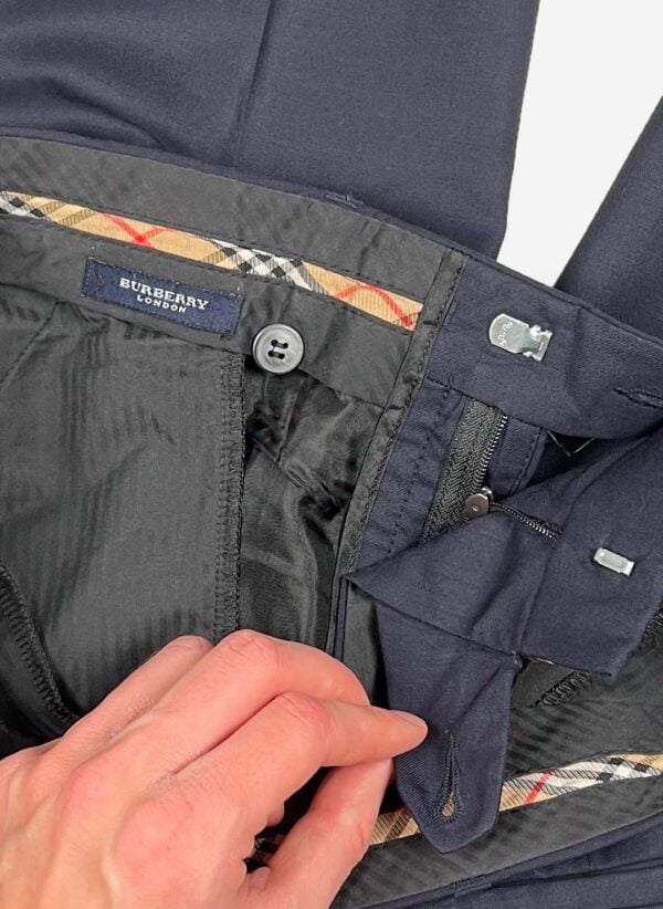 Vintage Burberry Anzughose navy – Bild 4