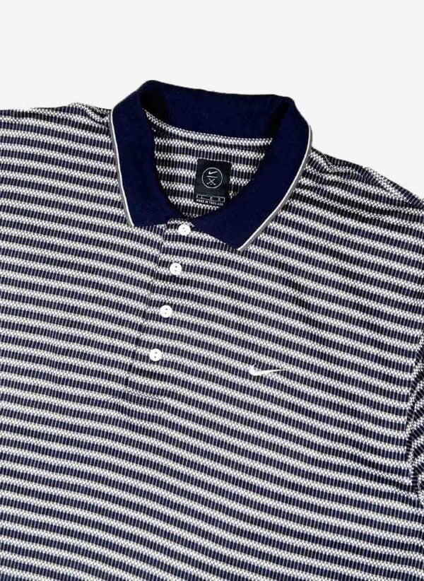 Vintage Nike Golf Poloshirt gestreift – Bild 2