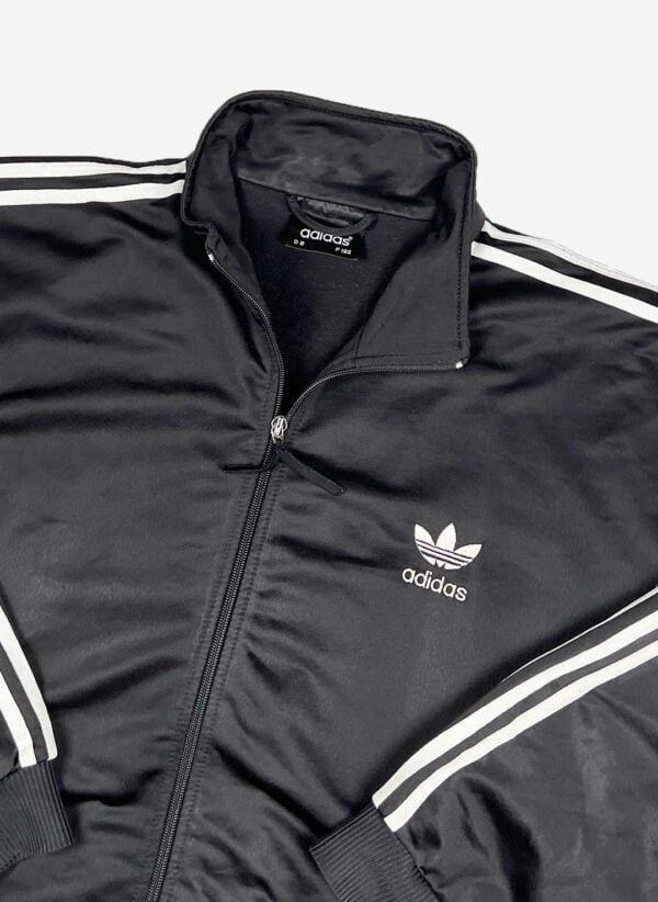 Vintage 90s Adidas Trainingsjacke schwarz – Bild 2