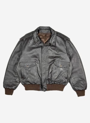 Vintage Aviator heavy Lederjacke dunkelbraun