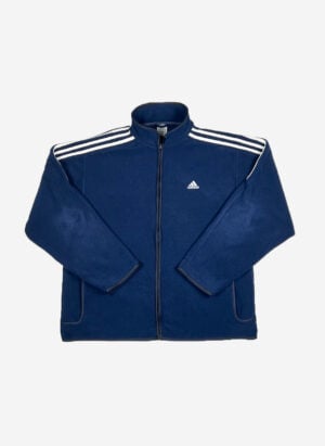 Vintage Adidas Y2K Fleecejacke navy