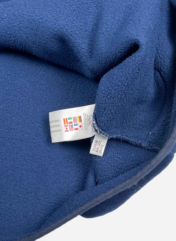 Vintage Adidas Y2K Fleecejacke navy – Bild 4