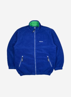 Vintage Nokia Fleecejacke blau