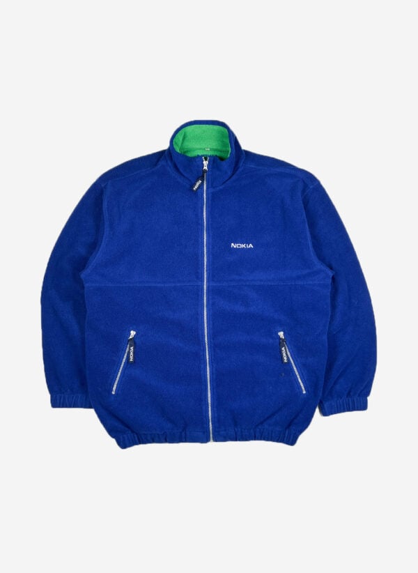 Vintage Nokia Fleecejacke blau