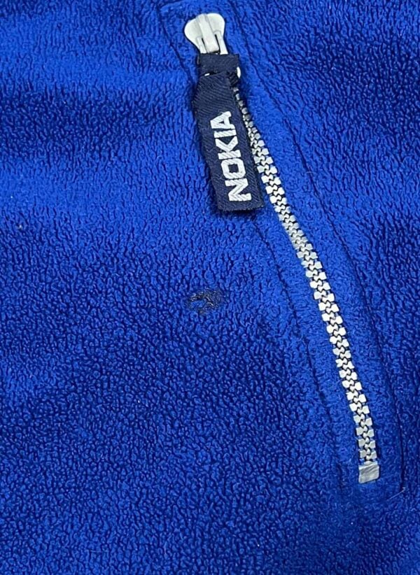 Vintage Nokia Fleecejacke blau – Bild 4