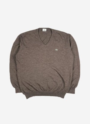 Vintage Lacoste Wollpullover braun