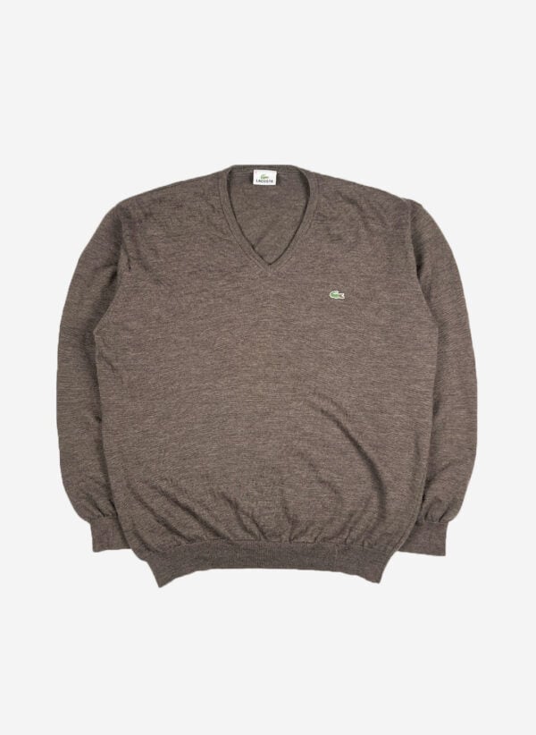 Vintage Lacoste Wollpullover braun